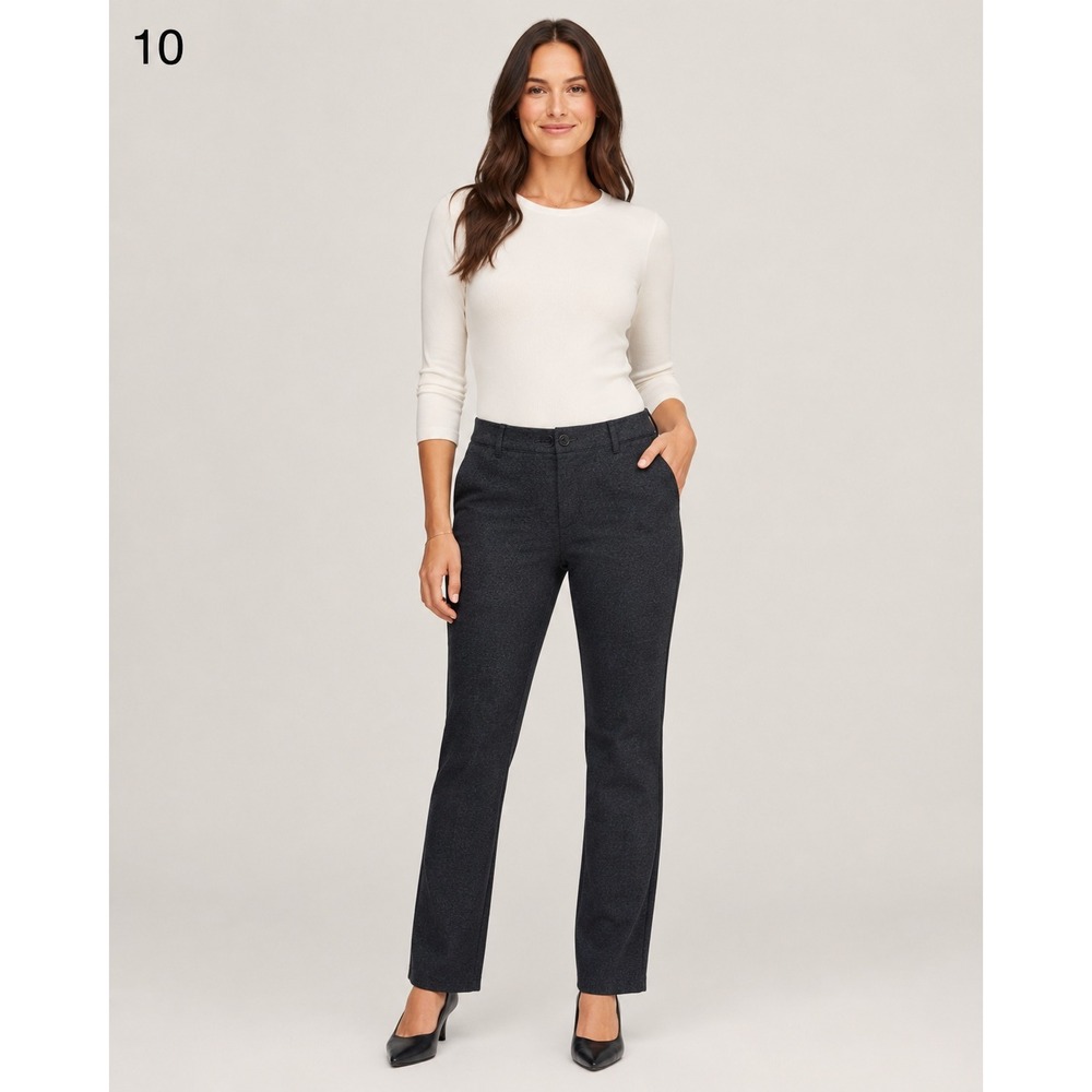 Betabrand Classic‎ Yoga Dress Pants Womens Small Gray Rayon Blend